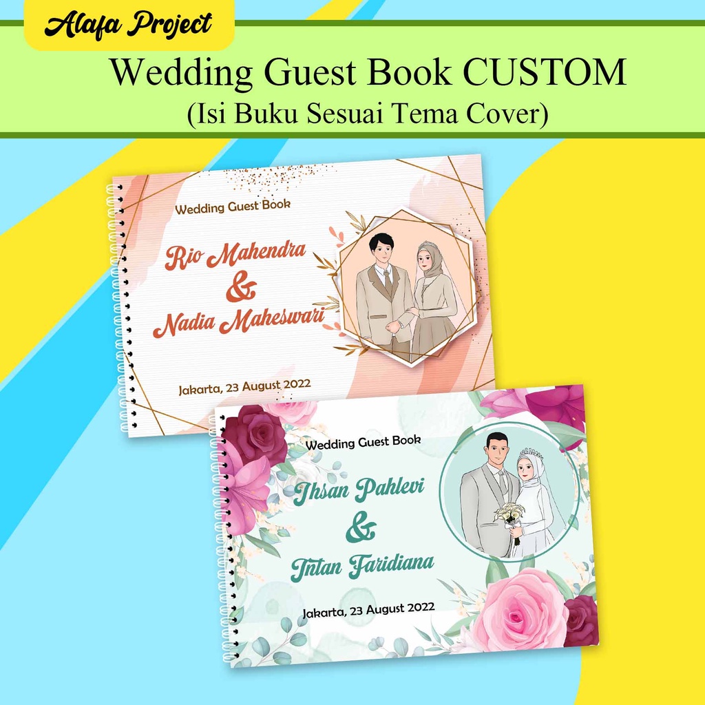 

AlafaProject 1-2 Buku Tamu Pernikahan Custom / Wedding Guest Book Custom