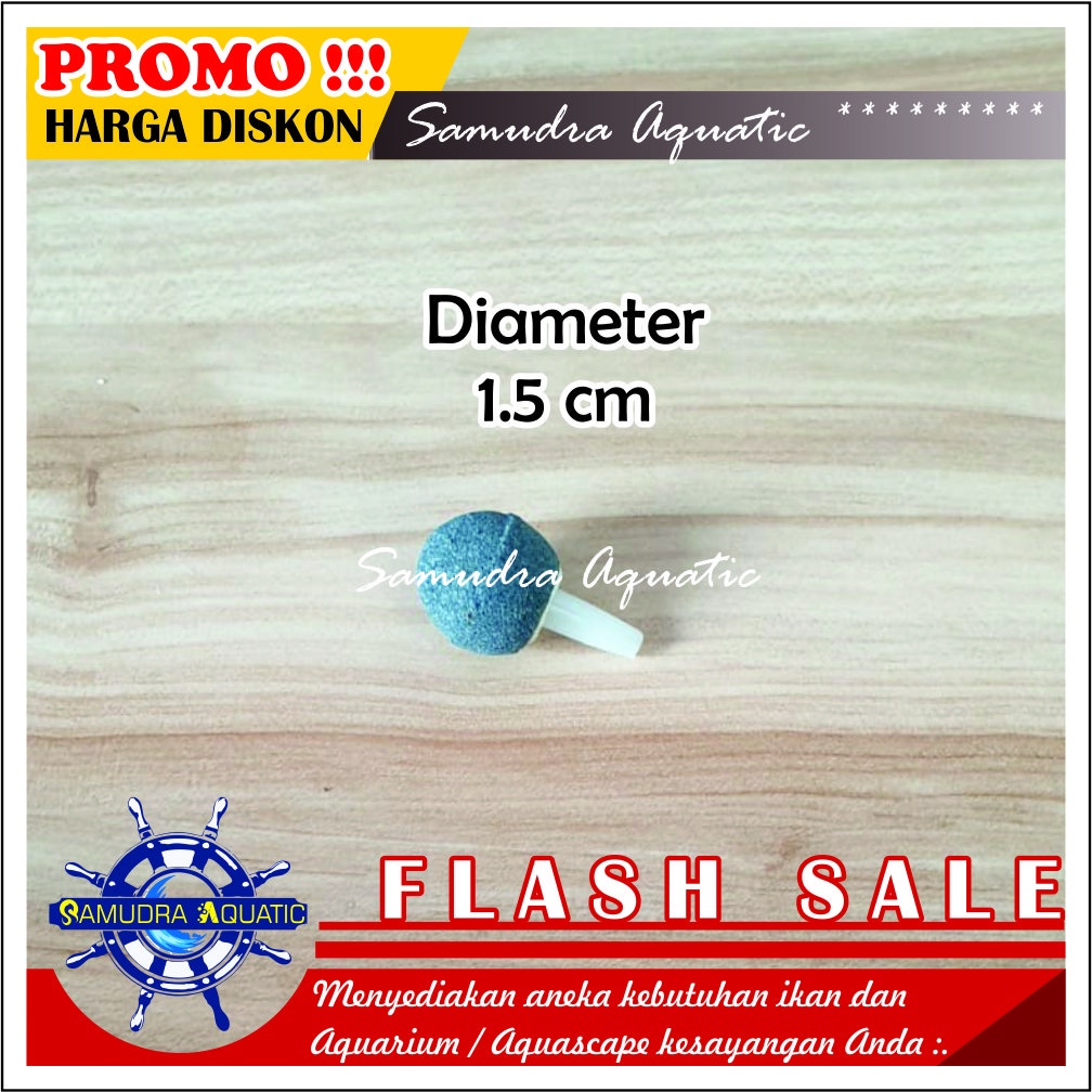 Airstone Batu Aerator BULAT 1,5CM, Batu Gelembung Batu Aerasi