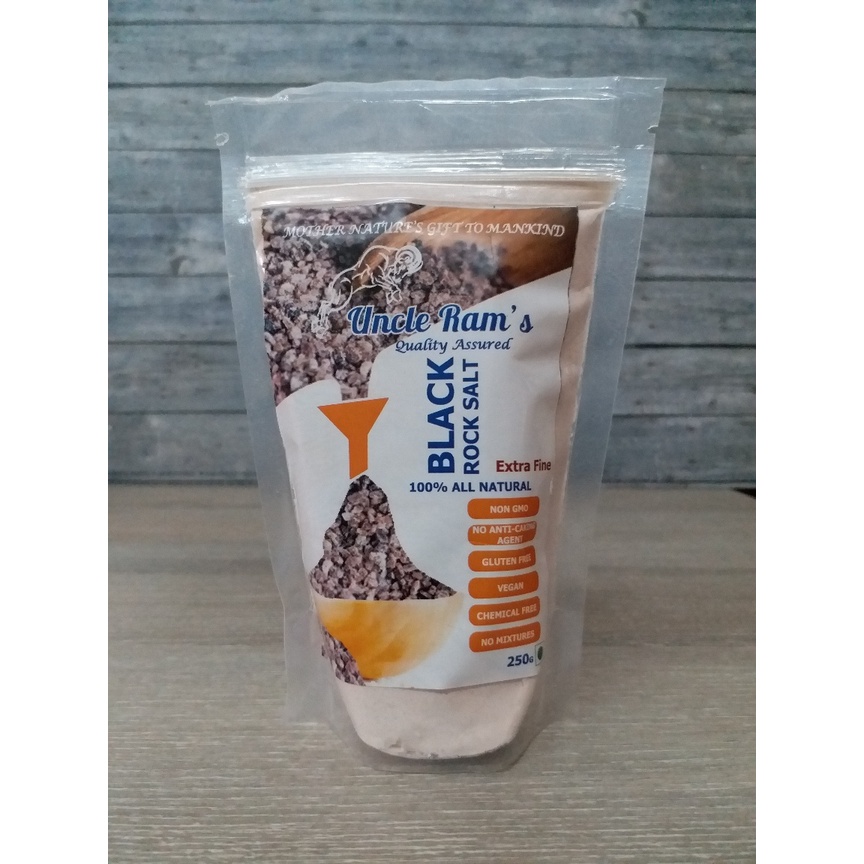 

Uncle Rams Extra Fine Bubuk Himalayan Black Rock Salt Kala Namak Garam