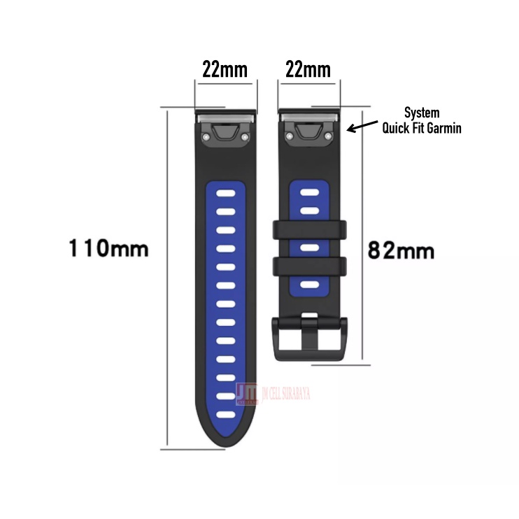 For Garmin D2 Delta (Bukan Delta S / Delta PX) - DT Tali Jam Tangan 22mm Watch Strap Quick Fit