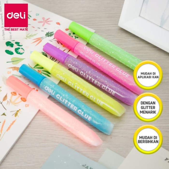 

Murah Deli Ea71301 Neon Glitter Glue 12Ml 6C / Lem Glitter Isi 6 Terbatas