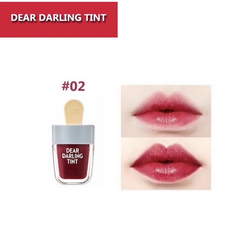 HOPE STORE - Liptint Dear Darling Lip Tint - Dear Darling Water Gel Tint Ice Cream LIPTINT MATTE LIP TINT (1 Pcs)