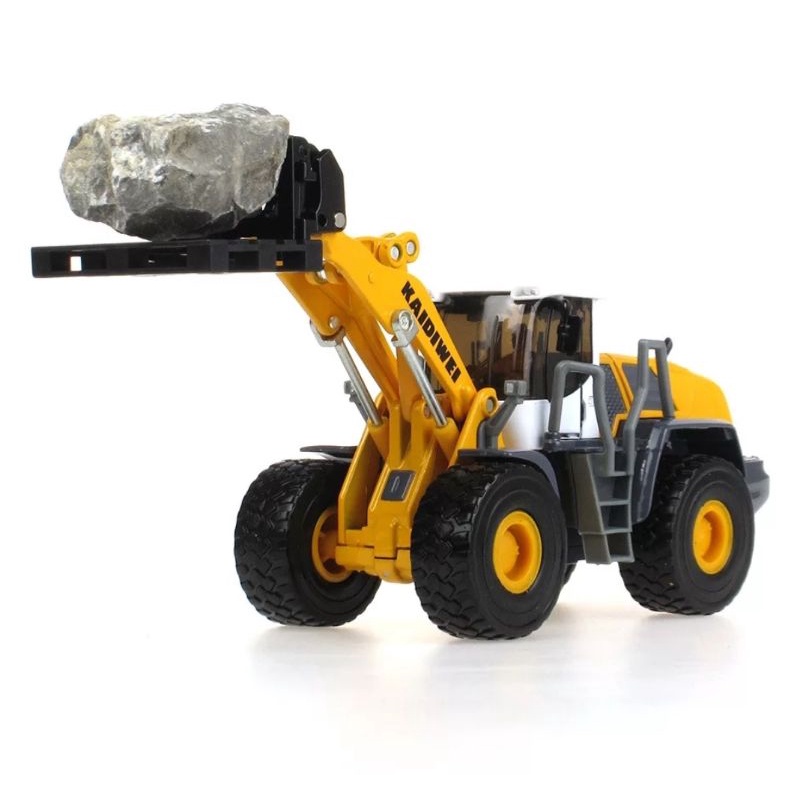 Miniatur Alat Berat KDW Forklift Loader Diecast Kaidiwei Skala 1:50