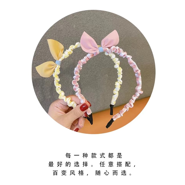 Bando/Bandana Anak/Dewasa Motif Pita Korean Style Warna Pastel Untuk Aksesoris Rambut