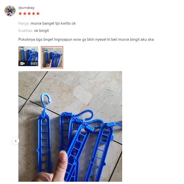 Gantungan Baju / Magic Hanger Multifungsional Foldable Hanger / warna random