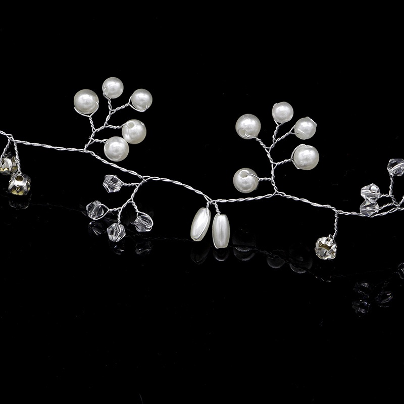 Bridal Hair Vines Crystals Wedding Headpieces / Handmade Crystal Pearl Wedding Evening Party Headpiece Head Band / Bride Wedding Hair Accessories for Bridesmaid and Flowergirls