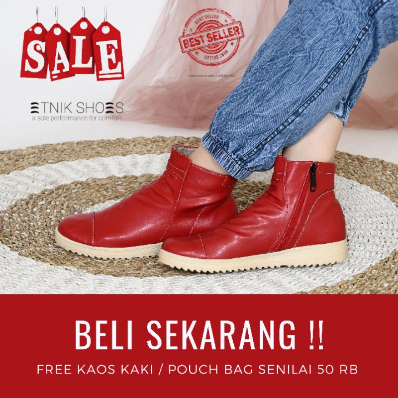 Boots Wanita Korea Bot Wanita Wringkle Etnik Shoes but wanita 2021