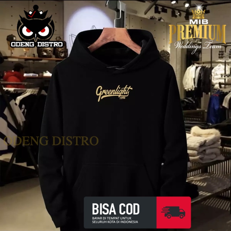Hoodie Greenlight 1996 Premium Gold Jaket Sweater Basebal Varsity Distro Keren Kekinian Termurah Ban