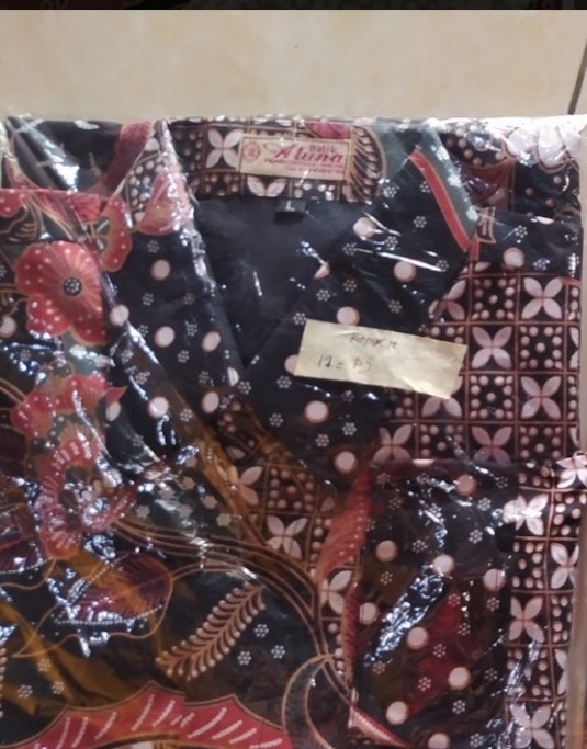 Kemeja Batik Premium Pria Slimfit Lengan Panjang Modern Slim Fit Full Furing  Batik Aluna Asd-009