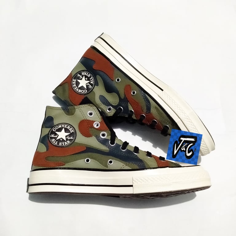 Sepatu Converse Chuck 70 70s Hybrid Camo Print Overlay Field Surplus