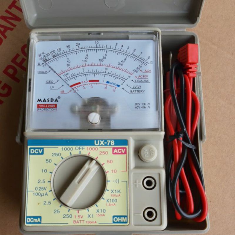 MULTITESTER TESTER JARUM ANALOG MASDA UX78