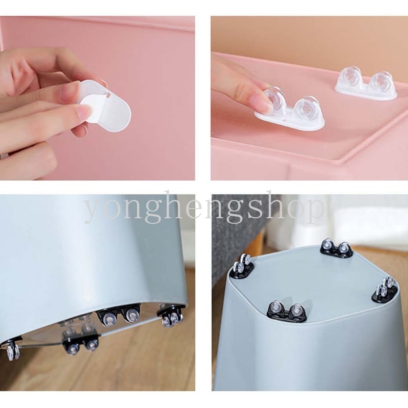 4pcs / set Roda Kastor Universal Dengan Perekat Anti Gores