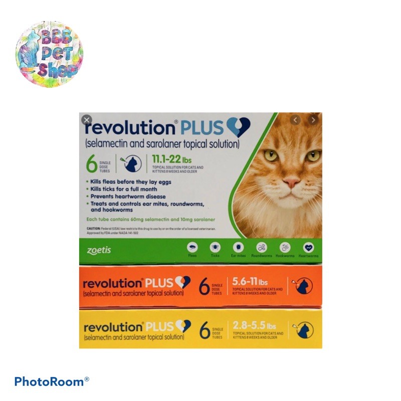 REVOLUTION PLUS CAT (HARGA UNTUK 1 TUBE)-OBAT KUTU KUCING REVOLUTION