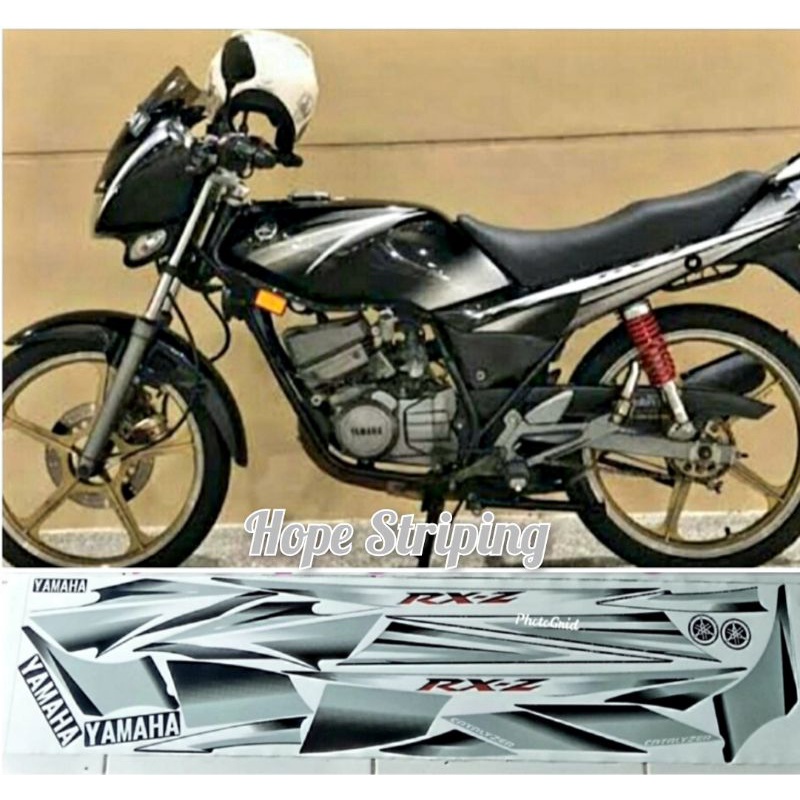 Striping Yamaha RXZ Catalyzer Hitam