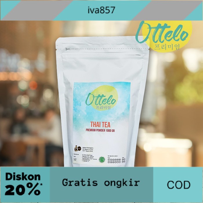 

PROMO Powder THAI TEA 1000gr Merk Ottelo Bubuk Minuman Premium Halal GRATIS ONGKIR