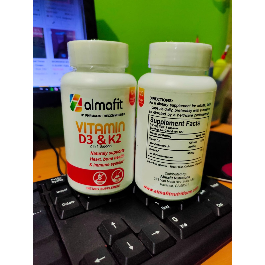 ALMAFIT VITAMIN D3 K2 | Vitamin Kesehatan Jantung | Kesehatan Otot Tulang Sendi