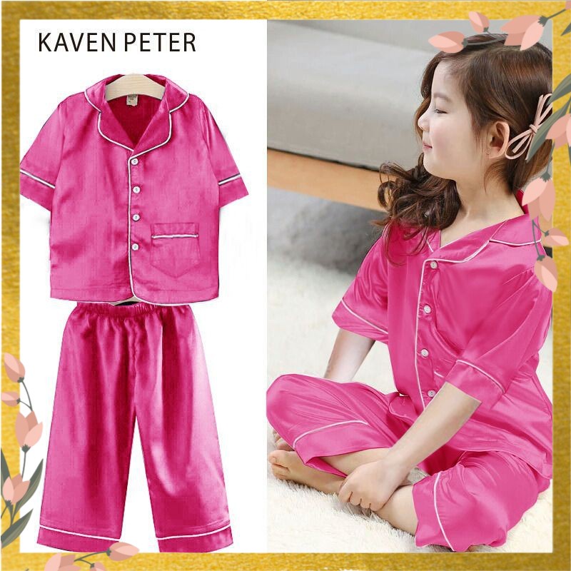 Piyama Anak Perempuan/Baju Tidur Anak Perempuan Kaven Velvet Untuk Anak Usia 4 5 6 Tahun