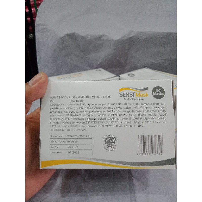 Masker Sensi Duckbill isi 50 pcs / Masker Duckbill