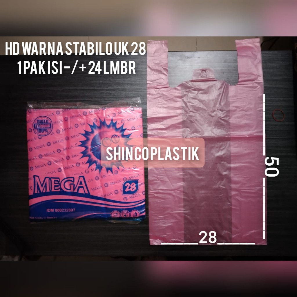 

kantong plastik warna stabilo ukuran 28