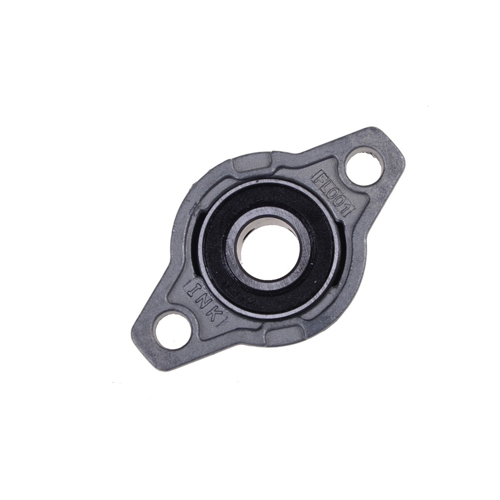 Deid KFL000 2Pcs Bearing Flange Bentuk Belah Ketupat Diameter 10mm