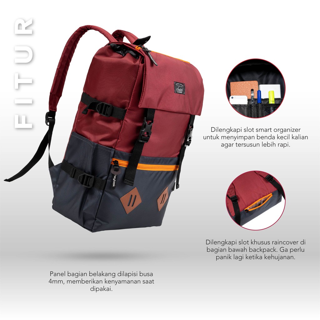 HEYLOOK Project - (Free Raincover)Tas Ransel Laptop AUTHENTIC Backpack Pria Wanita Tas Leptop 14-16 inch Tas Sekolah Perempuan Tas Kuliah Kerja Travelling Cowok Terbaru