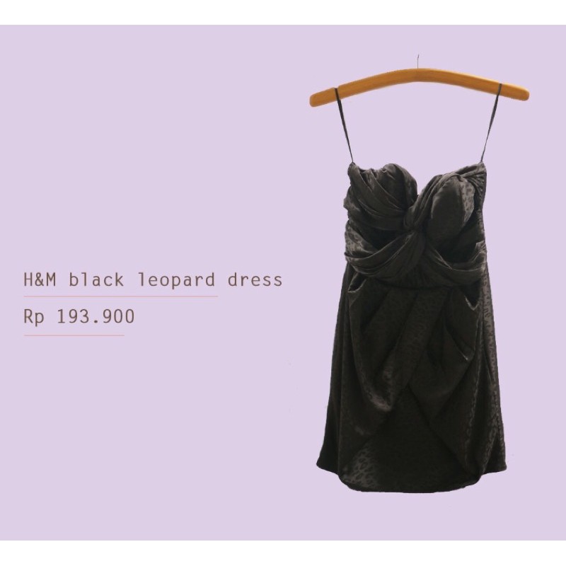 H&M Black Leopard Dress Preloved