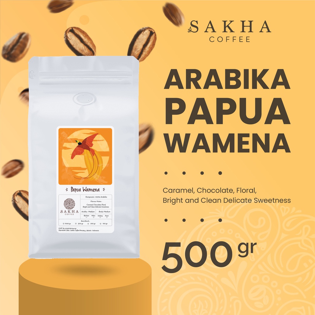 

Biji Kopi Bubuk Arabika Papua Wamena Arabica Coffee Beans Coffe Roast Bean Espresso Dan Manual Brew 500 Gram Sakha Roastery