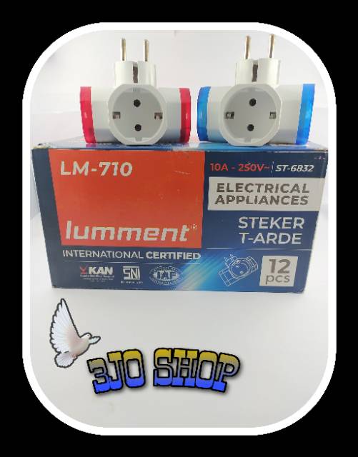 Steker T Arde/Stop kontak 3 cabang (lumment)LM 710 SNI