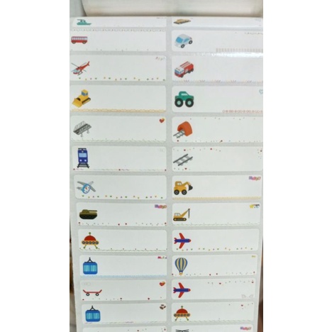 

28 pcs stiker nama waterproof cute picture