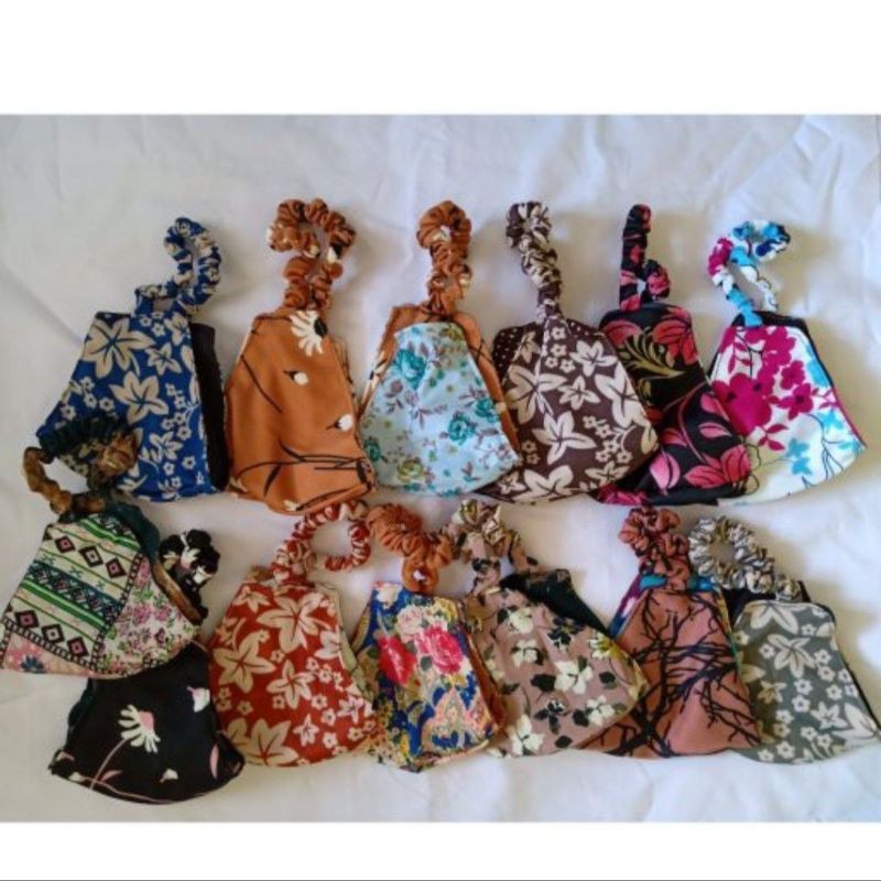 Masker Kain Motif Lucu Headloop-Masker Kain Hijab