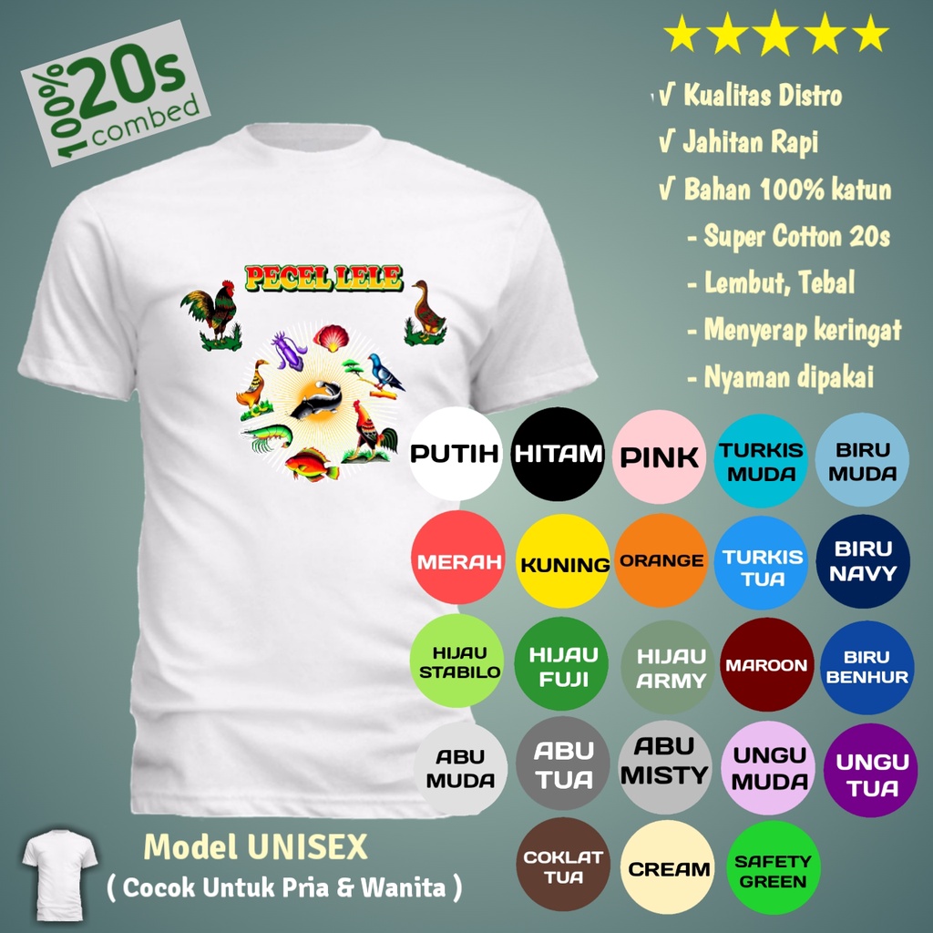 Kaos Pecel Lele Light Murah Unik Harga Grosir
