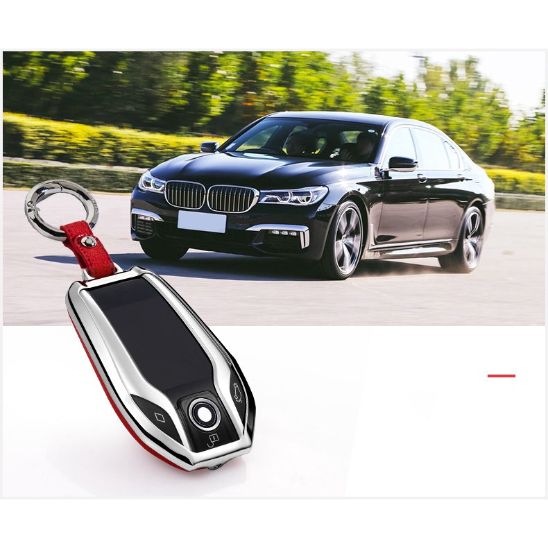 Case Pelindung Kunci Mobil Bahan Kulit Suede Zinc Alloy Untuk BMW 5 7 Series I8 G11 G12 G30 G31 I8 G01 G02 G05 G07 X3 X5 X7