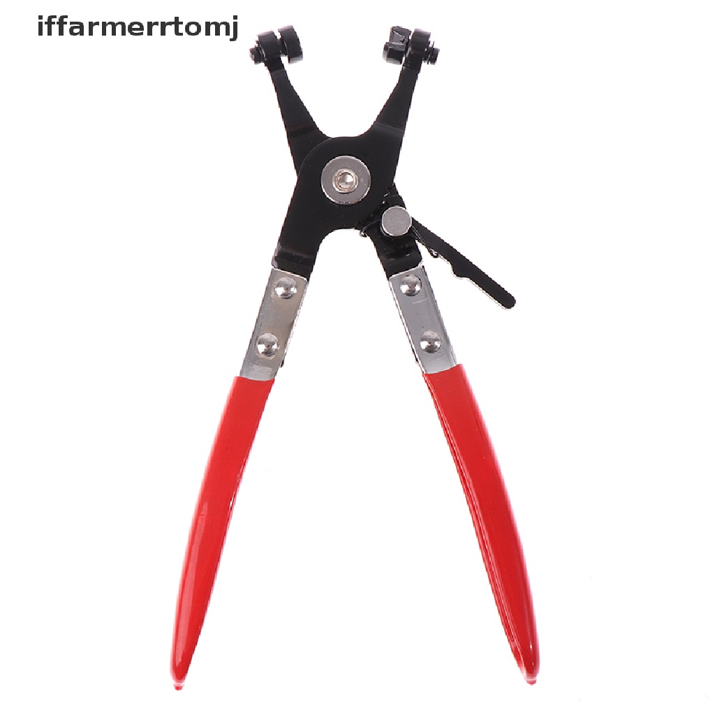 Automotive Flexible Hose Clamp Clip Pliers Set Swivel Jaw Flat Angled Band Tool