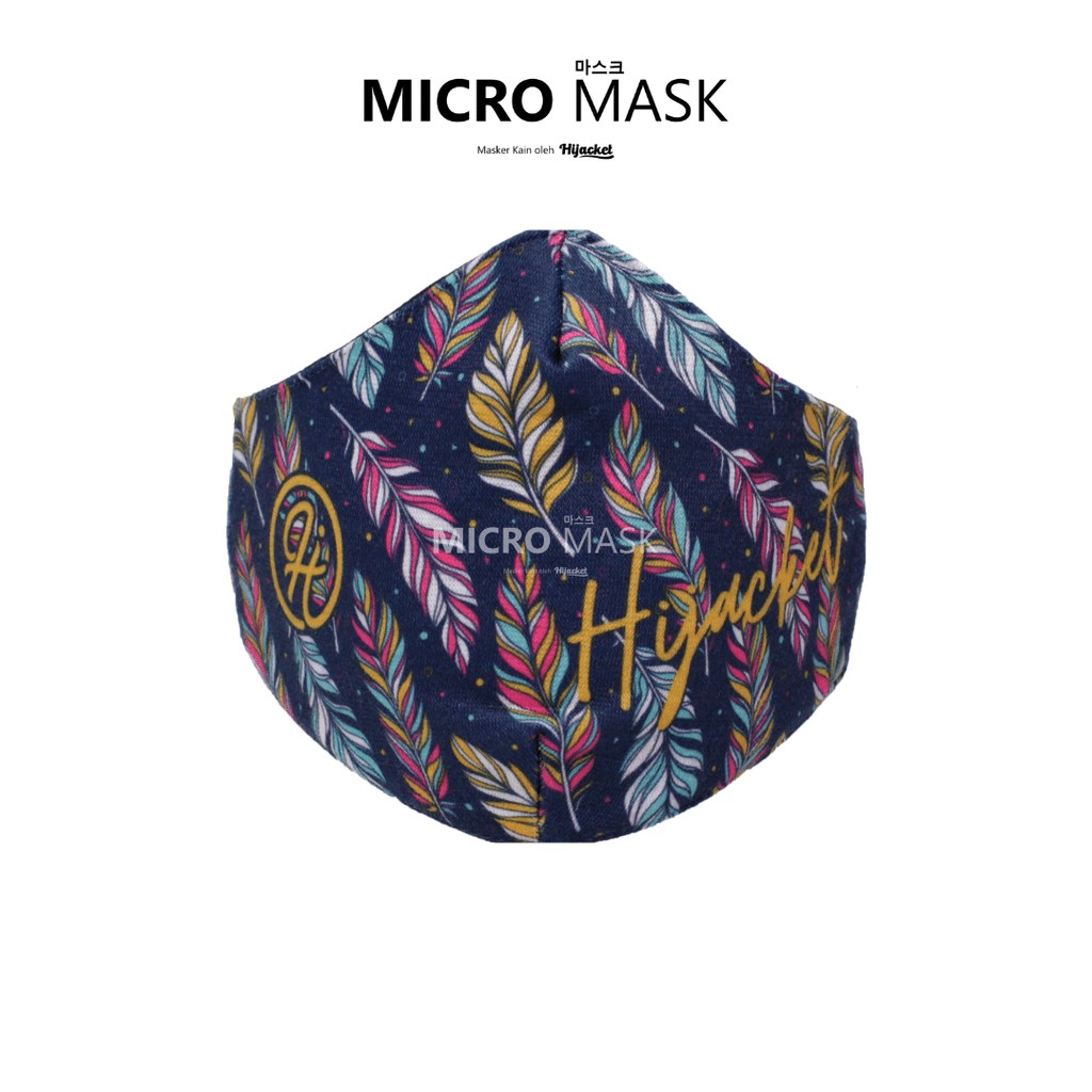 Micro Masker Hijab BLOCK UP TO 70% VIRUS 2 PLY Proteksi Premium fleece & poly-fiber Nyaman Bisa COD-Spectrum Fur Navy