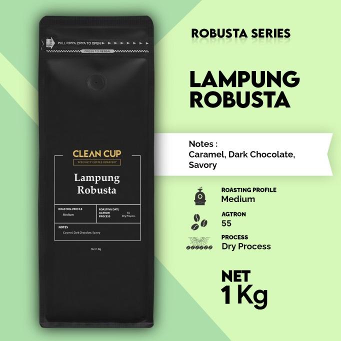 

[ COD ] Kopi Clean Cup Lampung Robusta Whole Bean 1kg TERLENGKAP Kode 1344