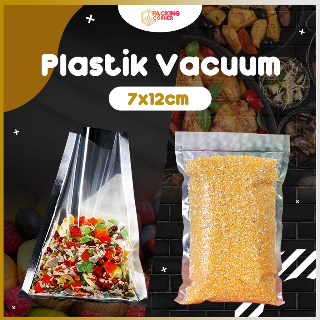 Jual PLASTIK VACUUM VACUM VAKUM BAG MAKANAN POLOS EMBOSSED EMBOS 7x12 ...