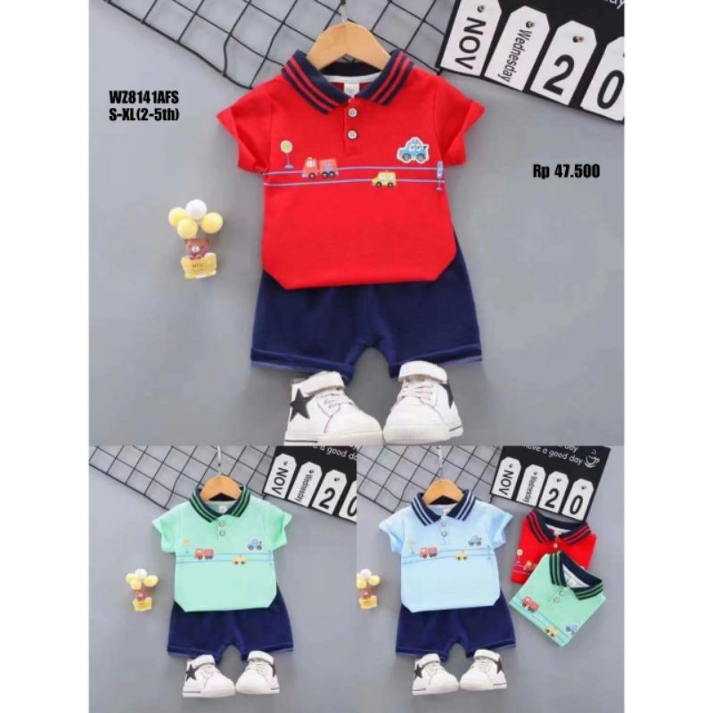 stelan baju anak import 1seri(4pcs) 47500x4 grosir