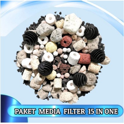 PENJERNIH AIR PAKET MEDIA FILTER AKUARIUM 15 IN 1 / 15 IN ONE  PENJERNIH AQUARIUM , KOLAM DLL