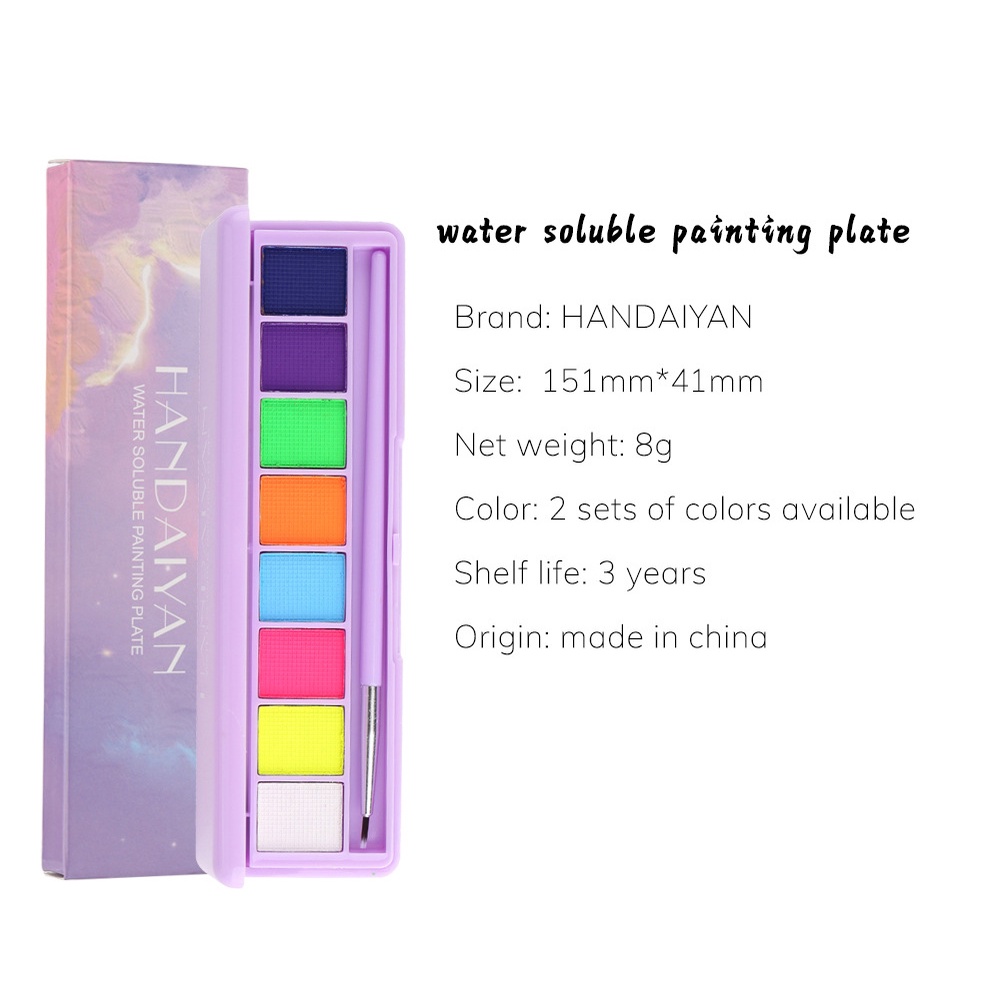 HANDAIYAN Face Body Art Paint Eyeliner Eyeshadow 8 Colors UV Fluorescent Glowing Halloween Party