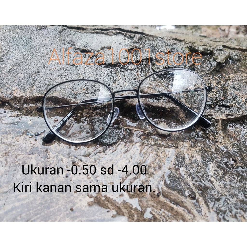 minus oval kacamata minus besi model korea pria dan wanita