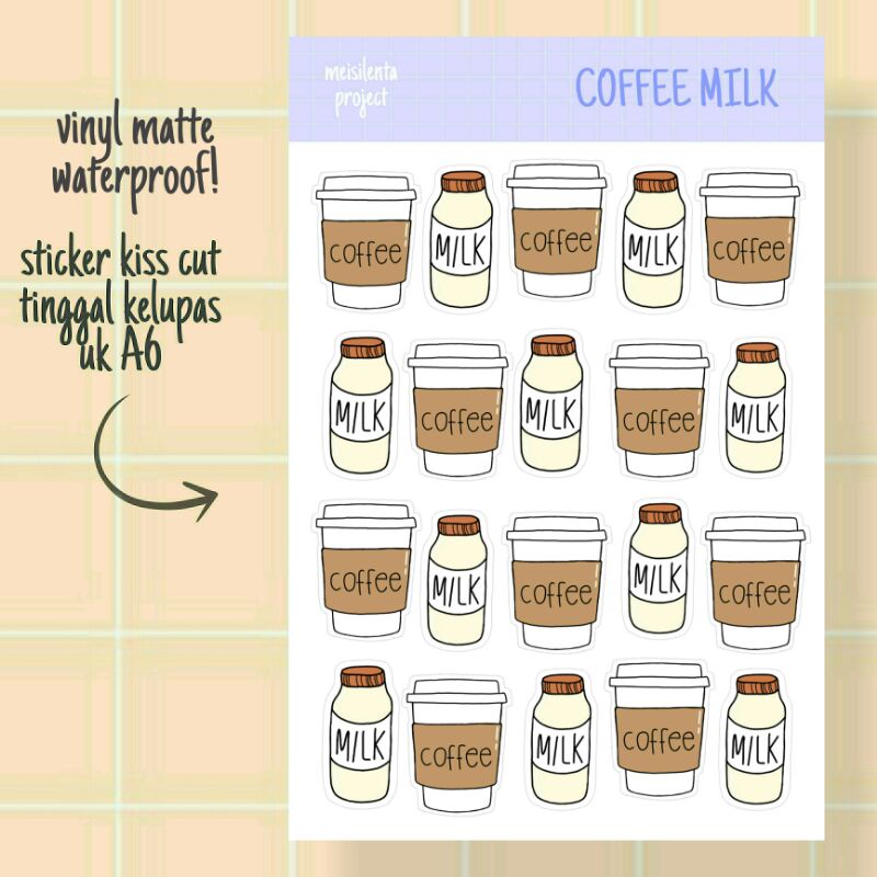 Jual STICKER KISS CUT DECO AESTHETIC KOREA / STIKER LUCU UNTUK JURNAL