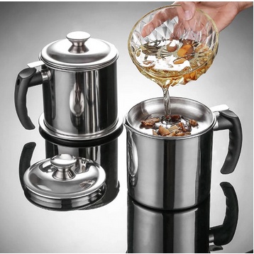 Oil Pot Saringan Minyak Goreng Stainless Tempat Minyak Goreng Bekas