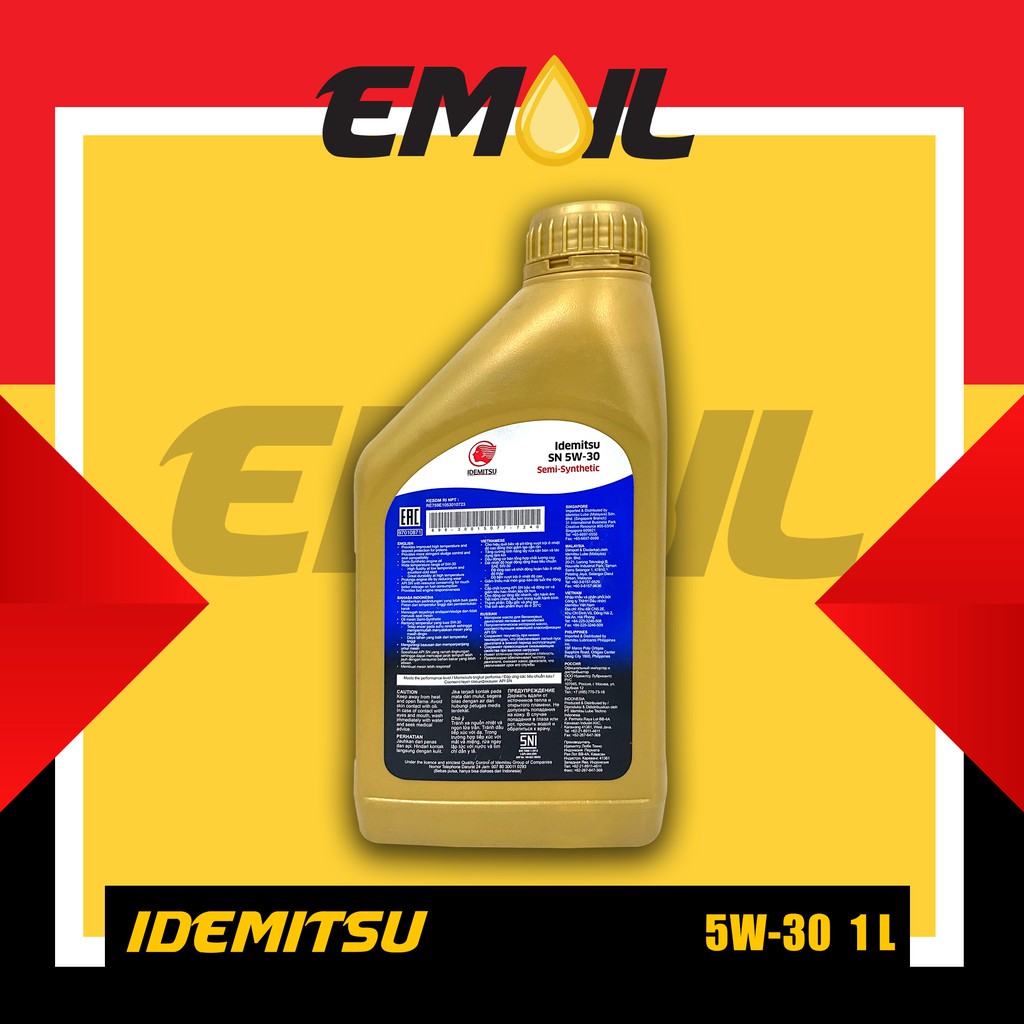 OLI IDEMITSU GASOLINE SAE 5W-30 SN SEMI SYTHENTIC ISI 1 LITER