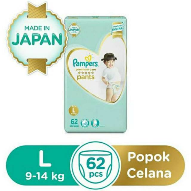 Promo Pampers Premium Soft Pants L 62 L62/promo pampers premium soft pants l62 l 62
