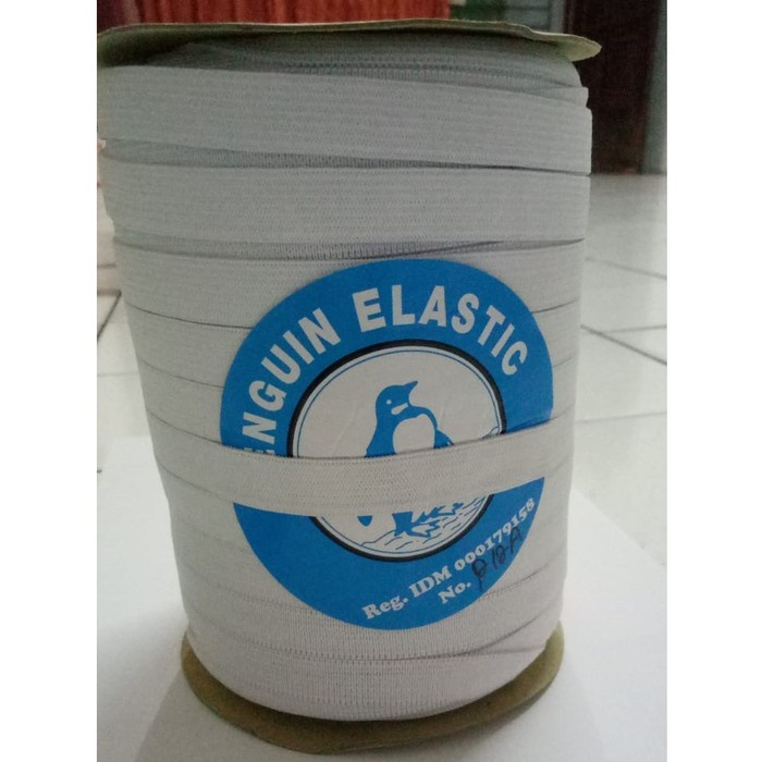 Karet Elastis Putih Penguin 1,2 cm /karet elastis penguin 1 1/4 inch