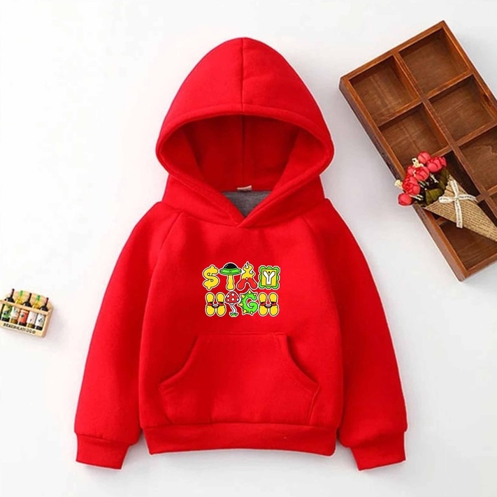 Hoodie Stay High Anak Fleece Pakaian Anak