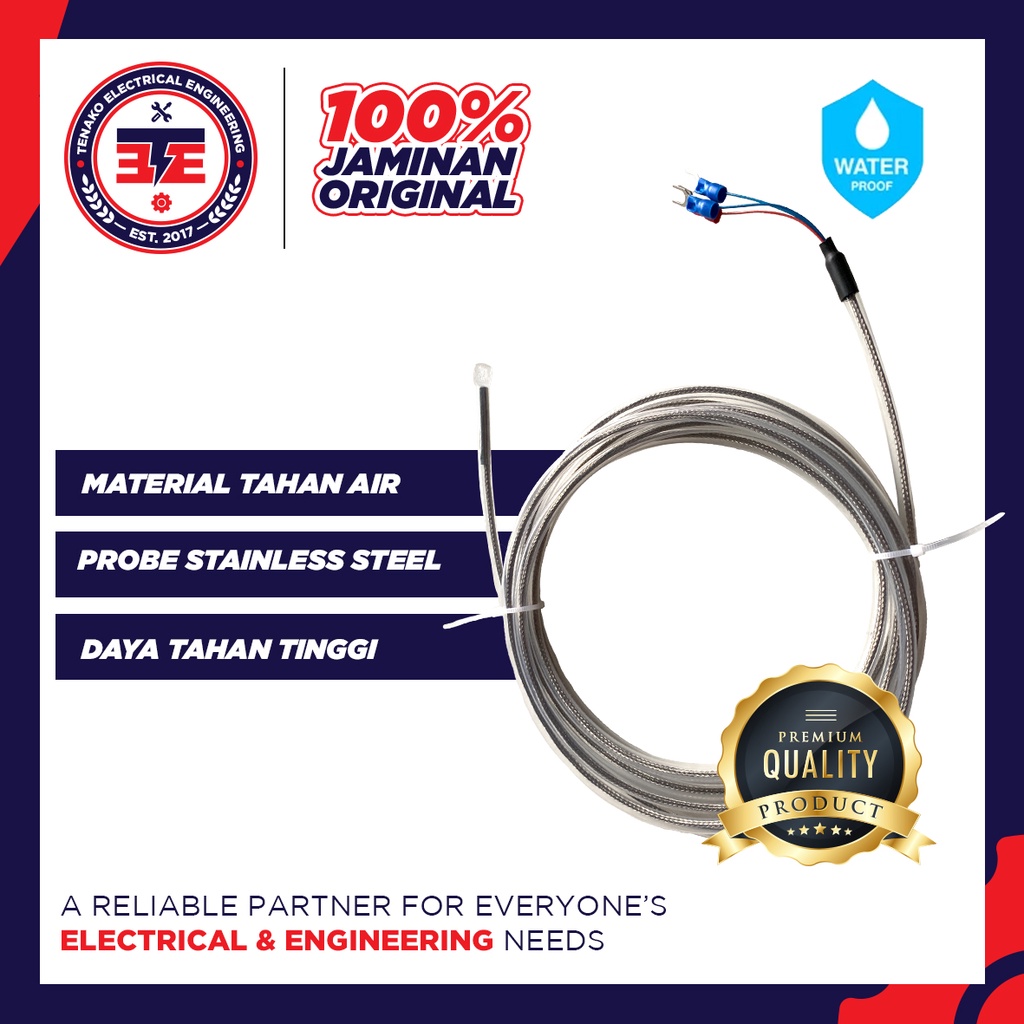 Thermocouple PT100 Waterproof PT-100 Model Probe Tahan Air