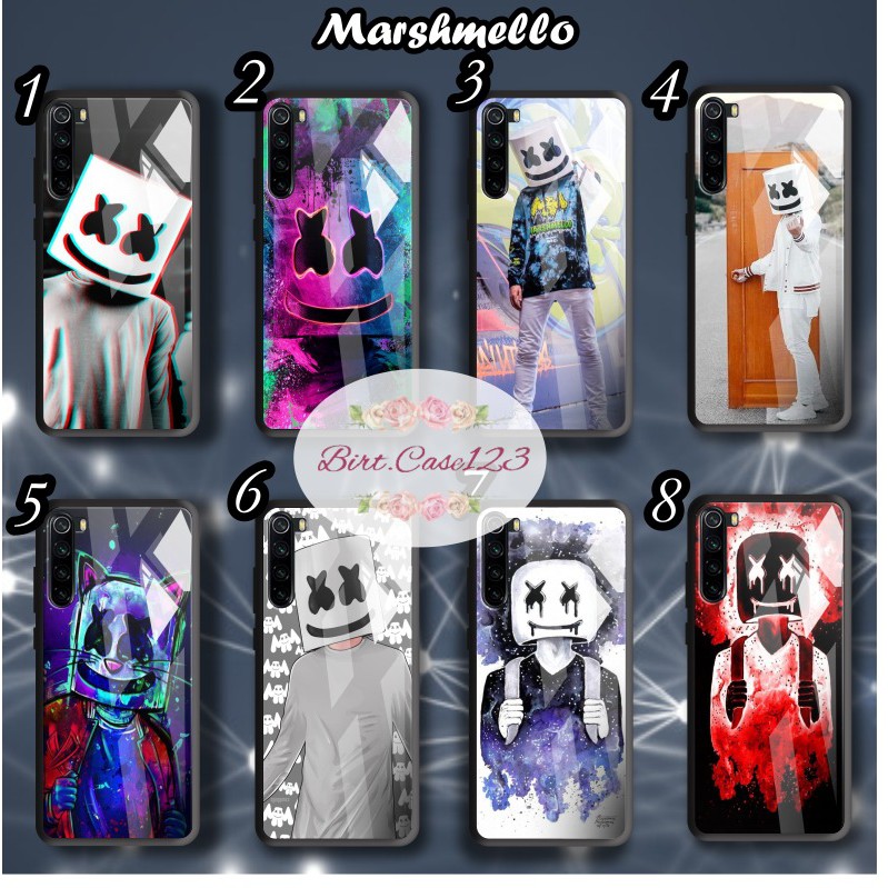 back case glass Marshmello Iphone 6 6g 6g+ 7 7g 7g+ 8 8+ Xr X Xs Xs Max Se 2020 11 Pro Max BC2786