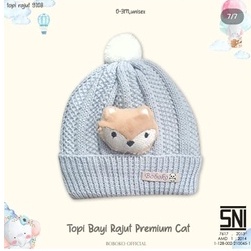 Boboko TopiBayi Rajut Premium Cat Kucing Kupluk Bayi Newborn baby Hat Tebal