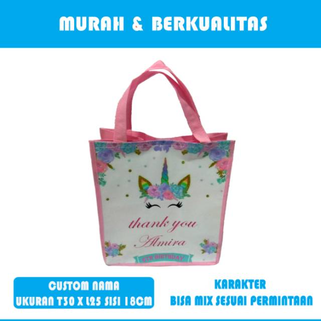 

Tas souvenir ultah unicorn TERLARIS